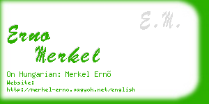 erno merkel business card